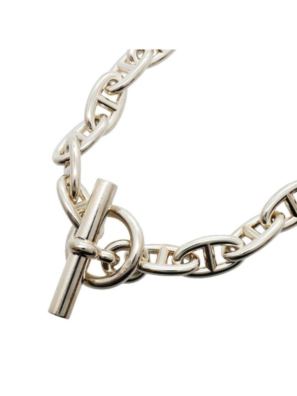 Hermes Necklace Chaine D'ancre GM 29 Links 925 Sterling Silver